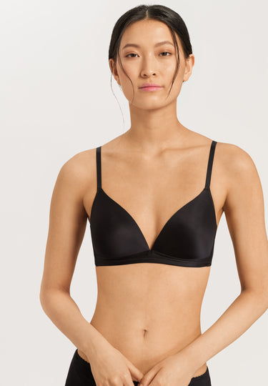 71071 Satin Deluxe Soft Cup Bra - 019 Black
